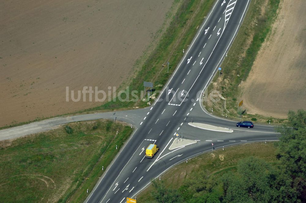 Luftaufnahme KÜSTRIN - Ortsumfahrung der Bundesstrasse B 1 bei Küstrin bis zum Grenzübergang über die Oder