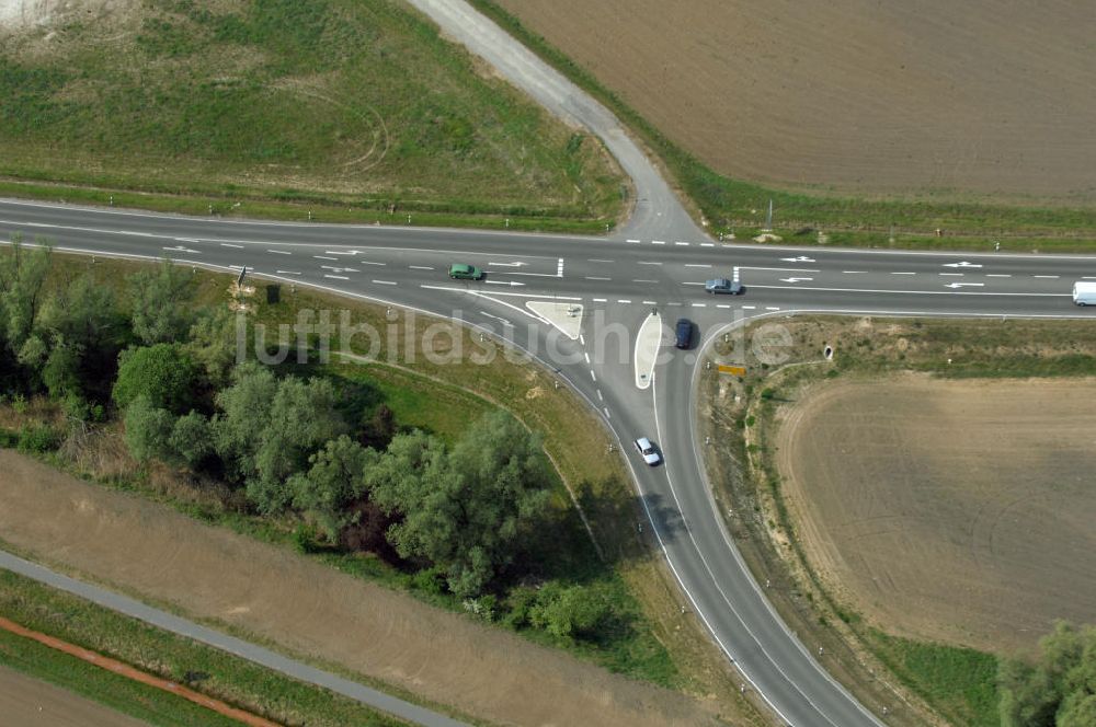 Luftbild KÜSTRIN - Ortsumfahrung der Bundesstrasse B 1 bei Küstrin bis zum Grenzübergang über die Oder