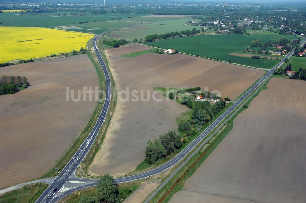 Luftaufnahme KÜSTRIN - Ortsumfahrung der Bundesstrasse B 1 bei Küstrin bis zum Grenzübergang über die Oder