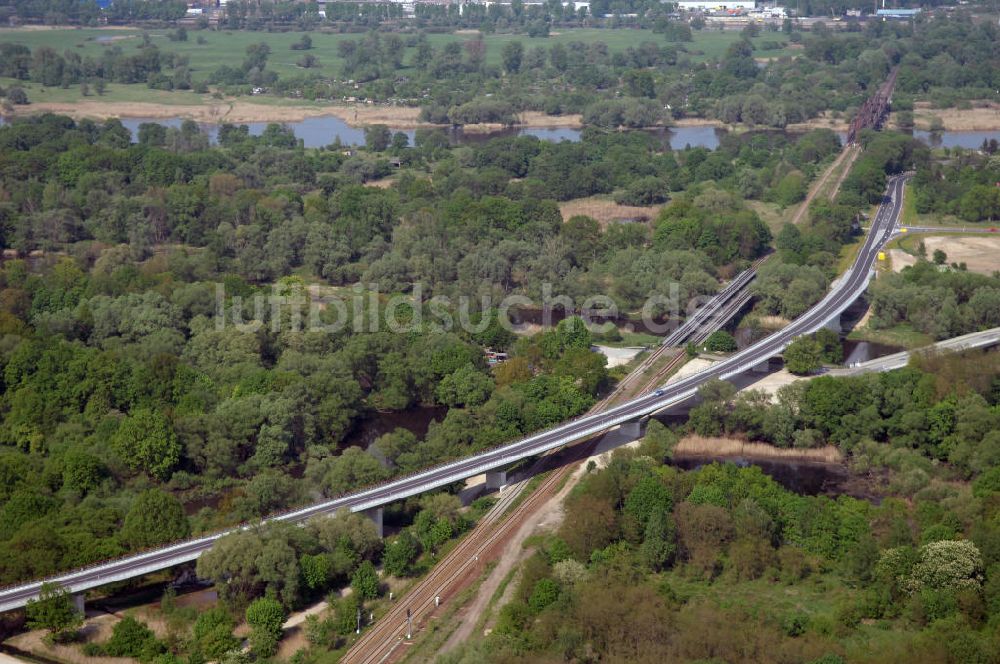 Luftbild KÜSTRIN - Ortsumfahrung der Bundesstrasse B 1 bei Küstrin bis zum Grenzübergang über die Oder