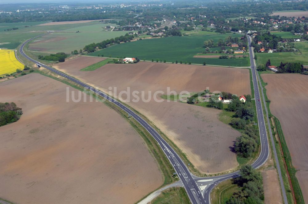 KÜSTRIN von oben - Ortsumfahrung der Bundesstrasse B 1 bei Küstrin bis zum Grenzübergang über die Oder