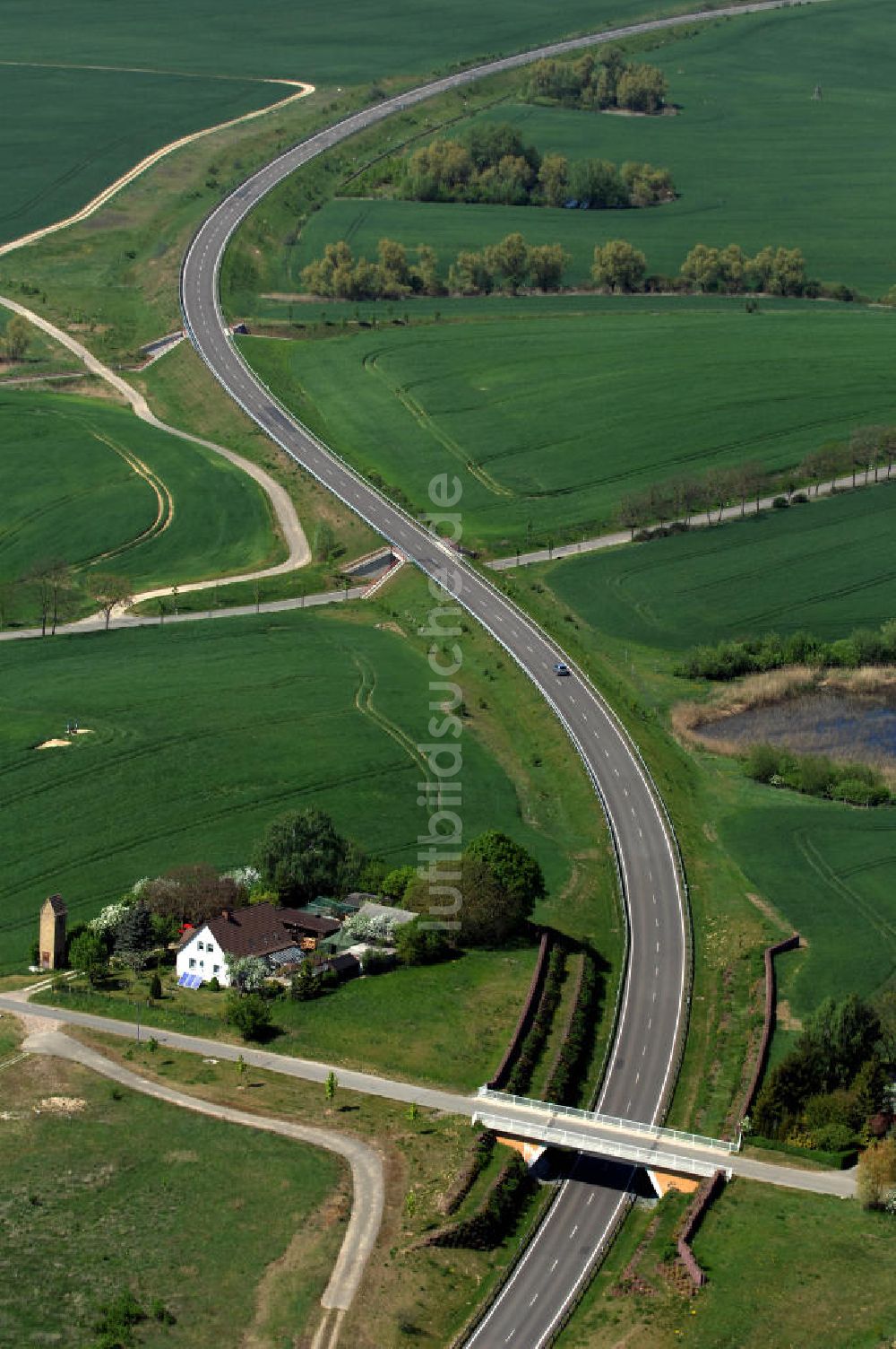 Luftbild GRAMZOW - Ortsumfahrung der Bundesstrasse B 166 nördlich von Gramzow