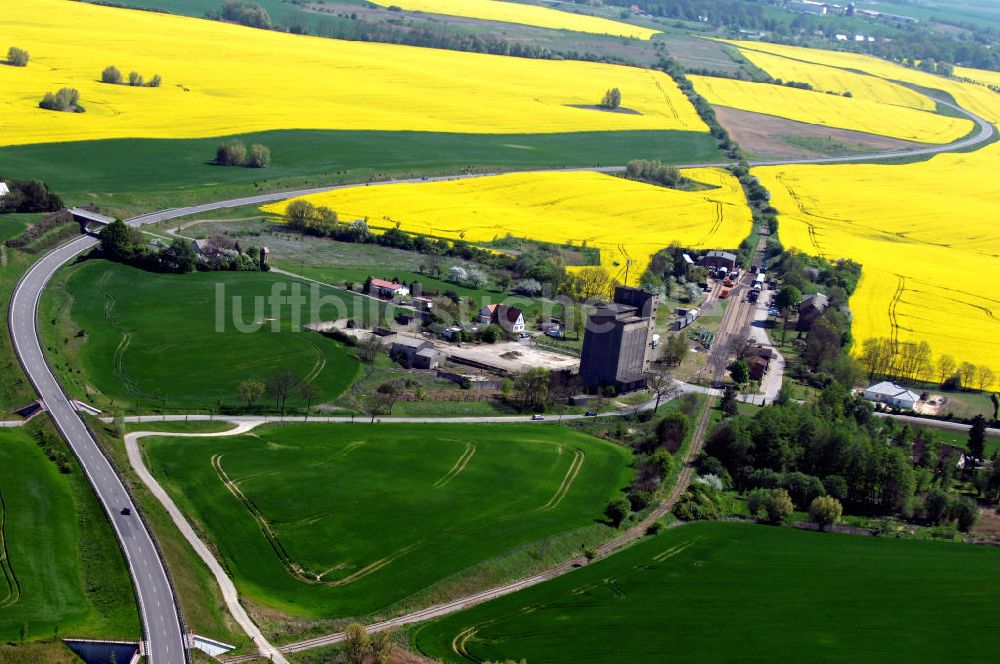 Luftbild GRAMZOW - Ortsumfahrung der Bundesstrasse B 166 nördlich von Gramzow