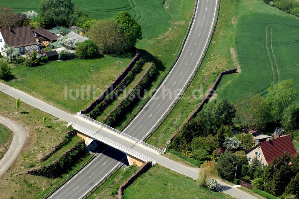 GRAMZOW von oben - Ortsumfahrung der Bundesstrasse B 166 nördlich von Gramzow