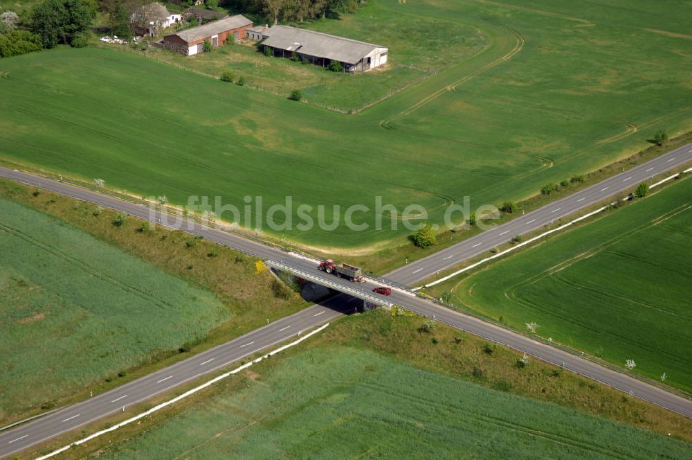 Luftbild MÜNCHEBERG - Ortsumfahrung der Bundesstrasse B 1 südlich von Müncheberg