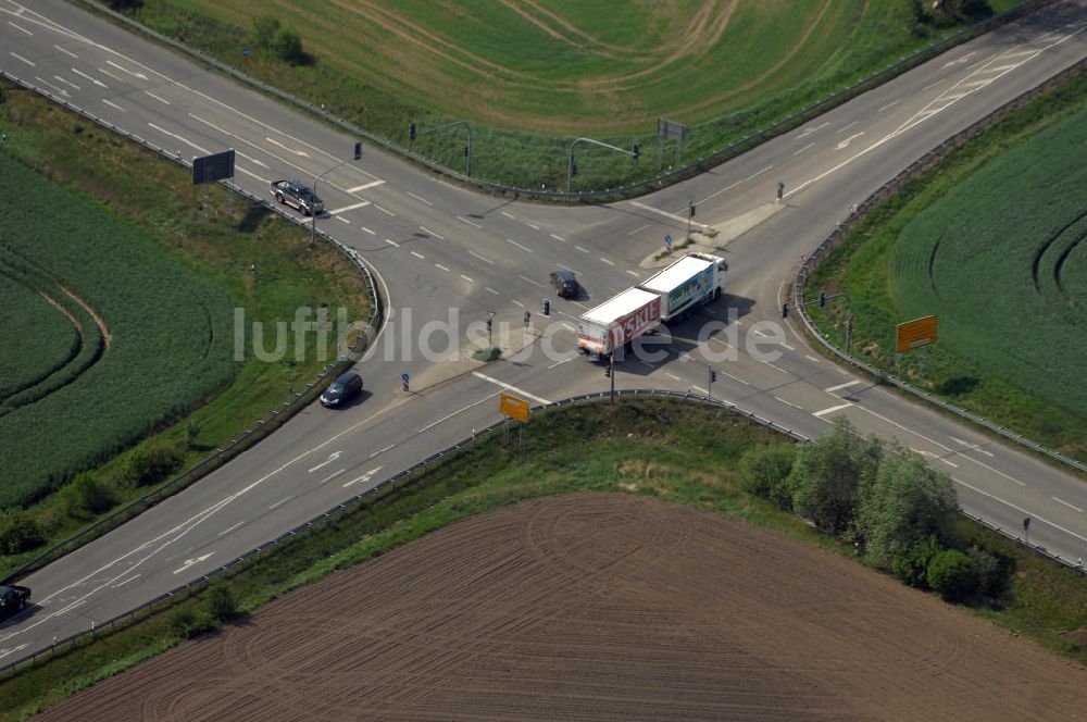 Luftbild MÜNCHEBERG - Ortsumfahrung der Bundesstrasse B 1 südlich von Müncheberg