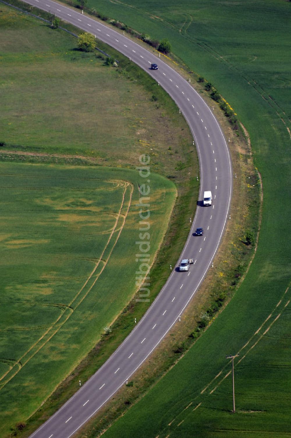 MÜNCHEBERG von oben - Ortsumfahrung der Bundesstrasse B 1 südlich von Müncheberg