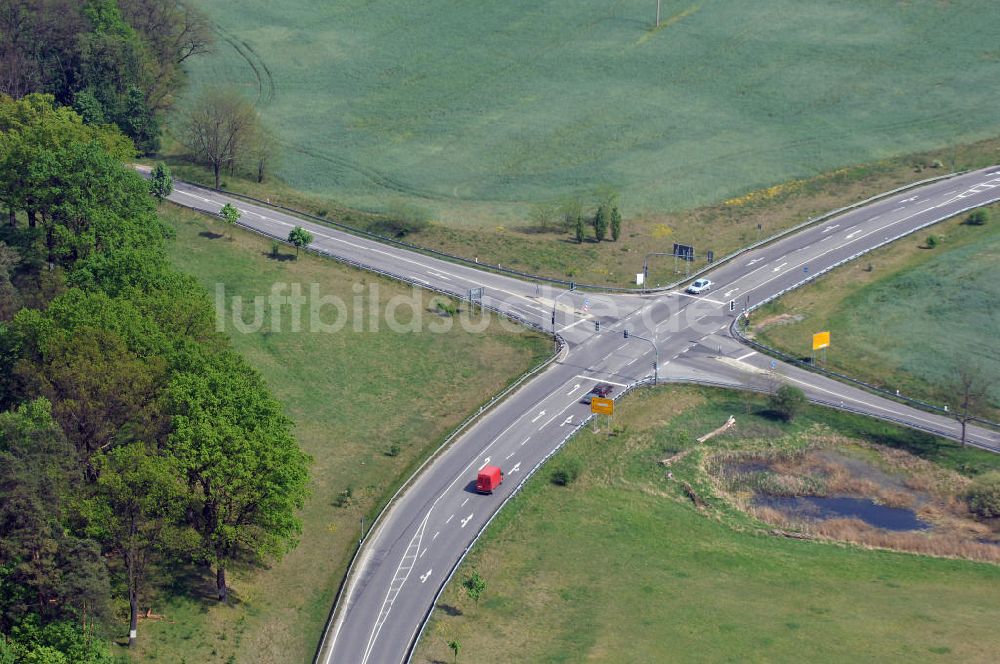 Luftaufnahme MÜNCHEBERG - Ortsumfahrung der Bundesstrasse B 1 südlich von Müncheberg