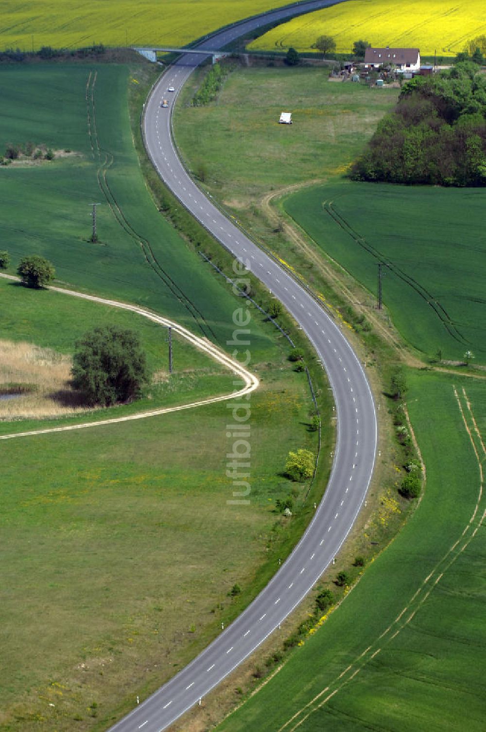 Luftbild MÜNCHEBERG - Ortsumfahrung der Bundesstrasse B 1 südlich von Müncheberg