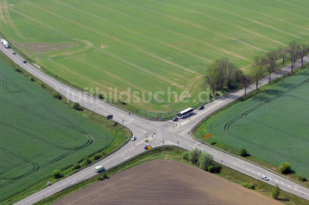 Luftbild MÜNCHEBERG - Ortsumfahrung der Bundesstrasse B 1 südlich von Müncheberg