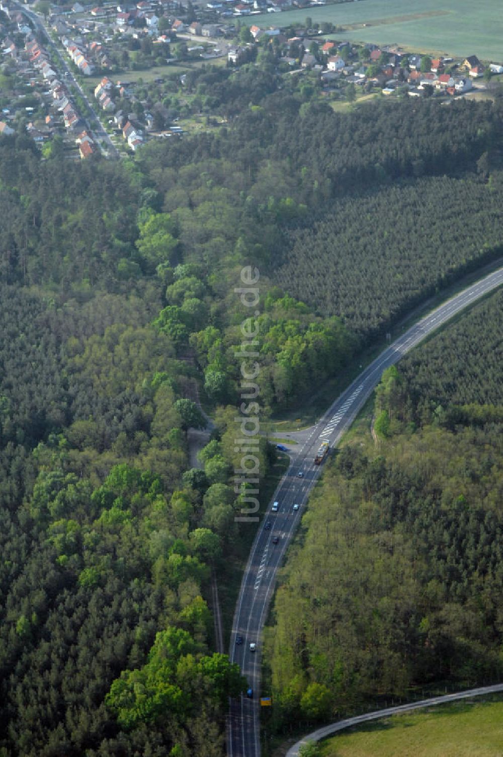 Luftbild FÜRSTENWALDE - Ortsumfahrung der Bundesstrasse B 168 östlich von Fürstenwalde