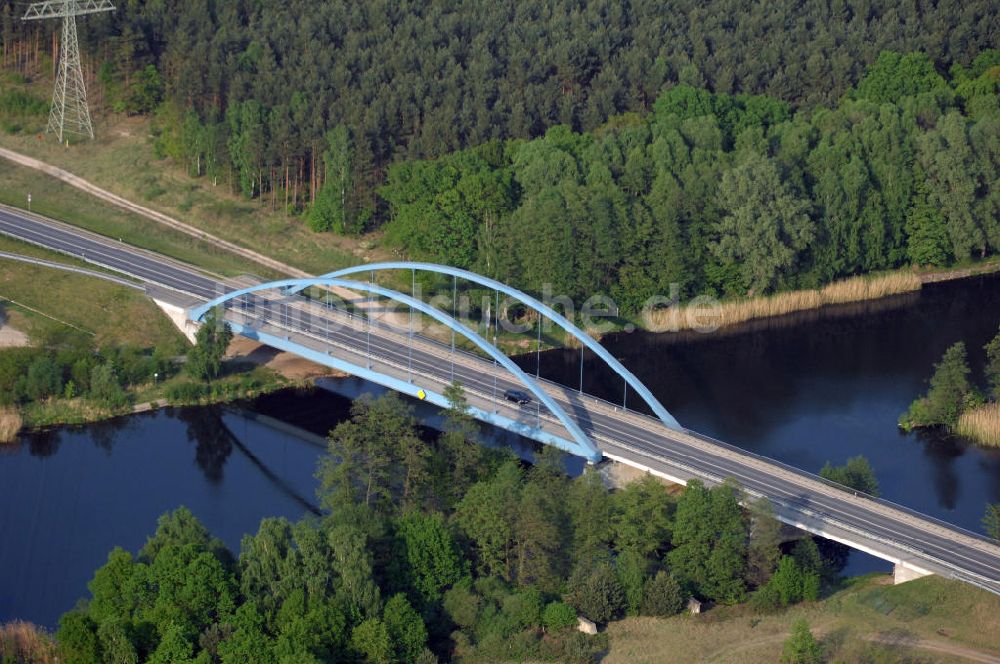 FÜRSTENWALDE von oben - Ortsumfahrung der Bundesstrasse B 168 östlich von Fürstenwalde