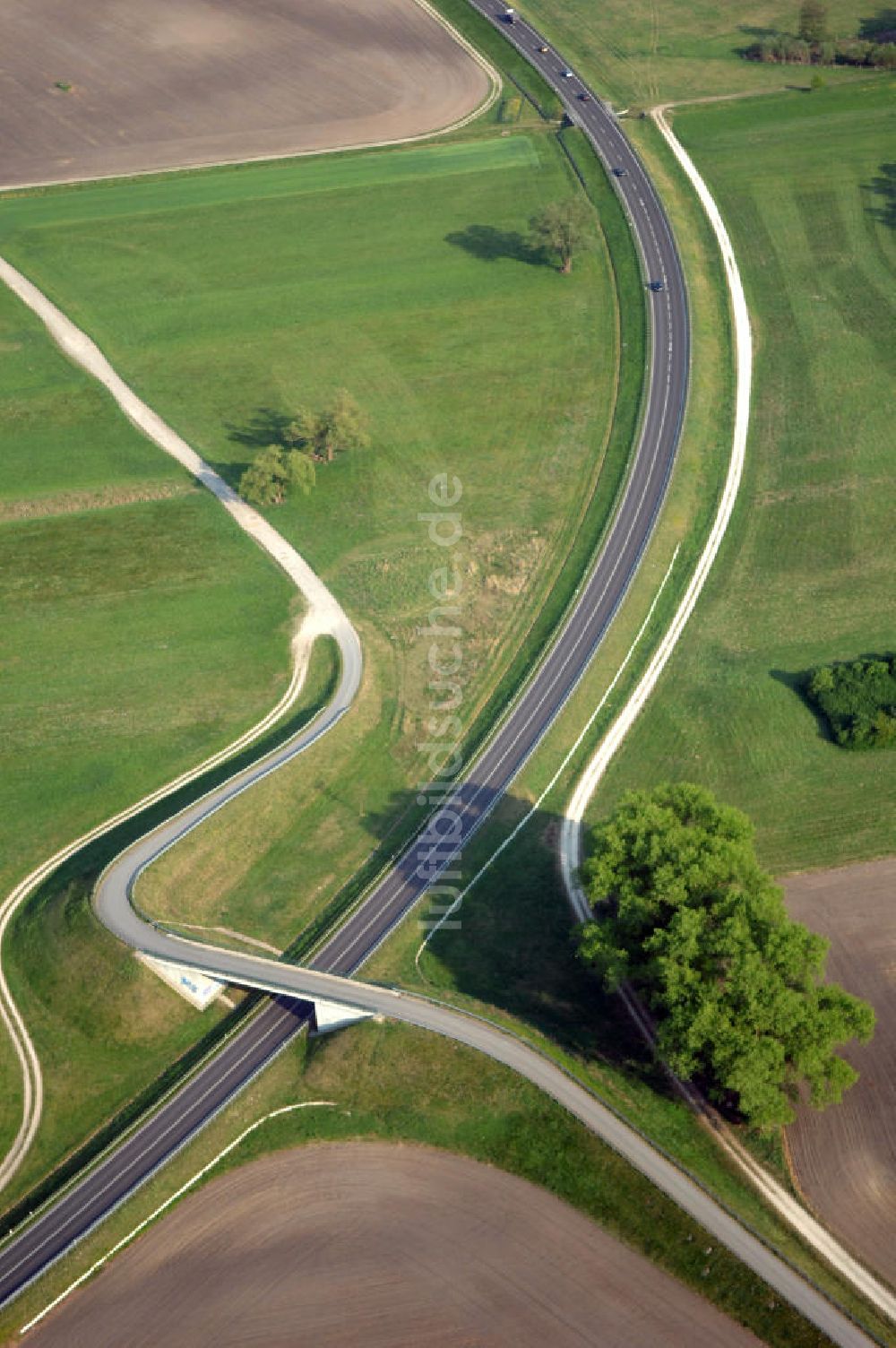 FÜRSTENWALDE von oben - Ortsumfahrung der Bundesstrasse B 168 östlich von Fürstenwalde