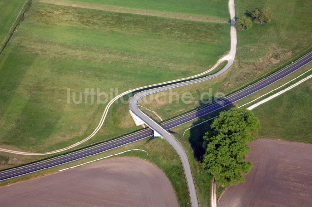 FÜRSTENWALDE aus der Vogelperspektive: Ortsumfahrung der Bundesstrasse B 168 östlich von Fürstenwalde