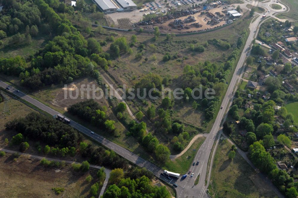 Luftbild FÜRSTENWALDE - Ortsumfahrung der Bundesstrasse B 168 östlich von Fürstenwalde