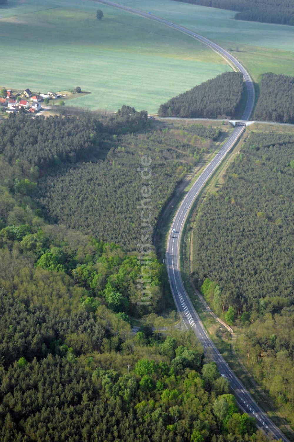 Luftbild FÜRSTENWALDE - Ortsumfahrung der Bundesstrasse B 168 östlich von Fürstenwalde