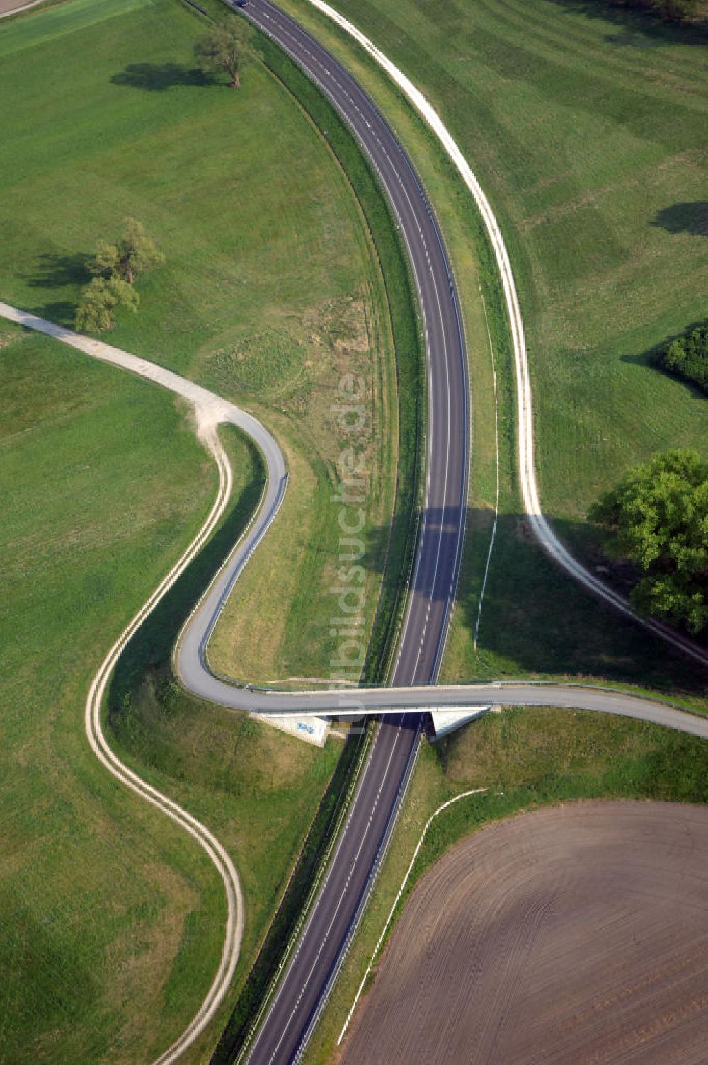 FÜRSTENWALDE von oben - Ortsumfahrung der Bundesstrasse B 168 östlich von Fürstenwalde