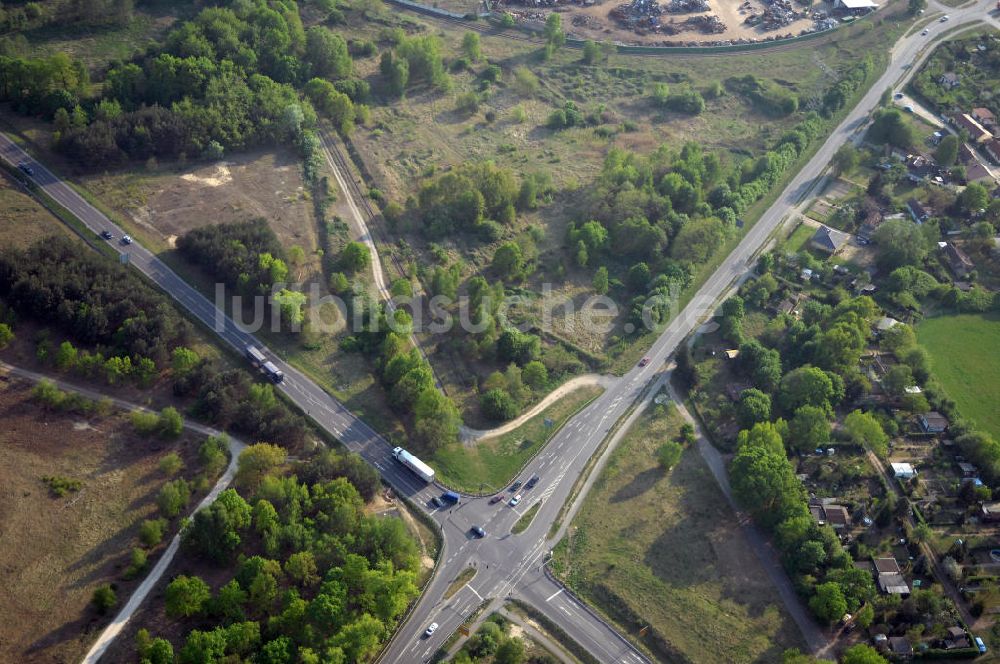 Luftbild FÜRSTENWALDE - Ortsumfahrung der Bundesstrasse B 168 östlich von Fürstenwalde