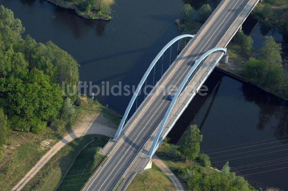 FÜRSTENWALDE aus der Vogelperspektive: Ortsumfahrung der Bundesstrasse B 168 östlich von Fürstenwalde