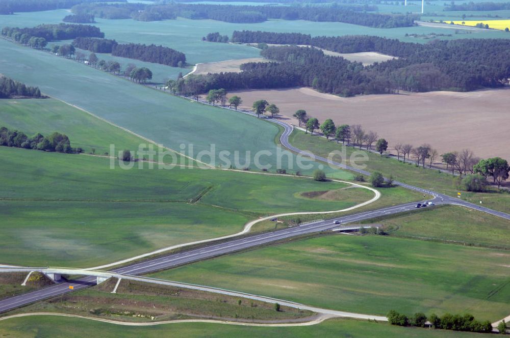 FRANKFURT / ODER aus der Vogelperspektive: Ortsumfahrung der Bundesstrasse B 112 westlich von Frankfurt / Oder