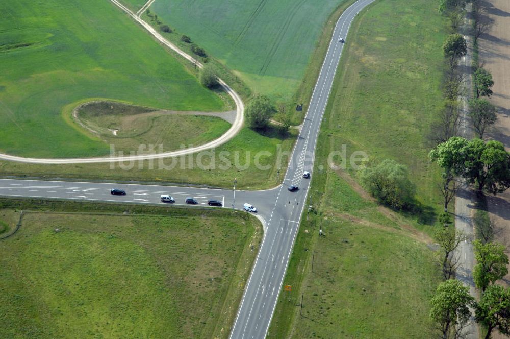 Luftaufnahme FRANKFURT / ODER - Ortsumfahrung der Bundesstrasse B 112 westlich von Frankfurt / Oder