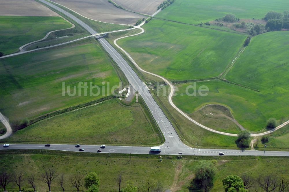 FRANKFURT / ODER aus der Vogelperspektive: Ortsumfahrung der Bundesstrasse B 112 westlich von Frankfurt / Oder