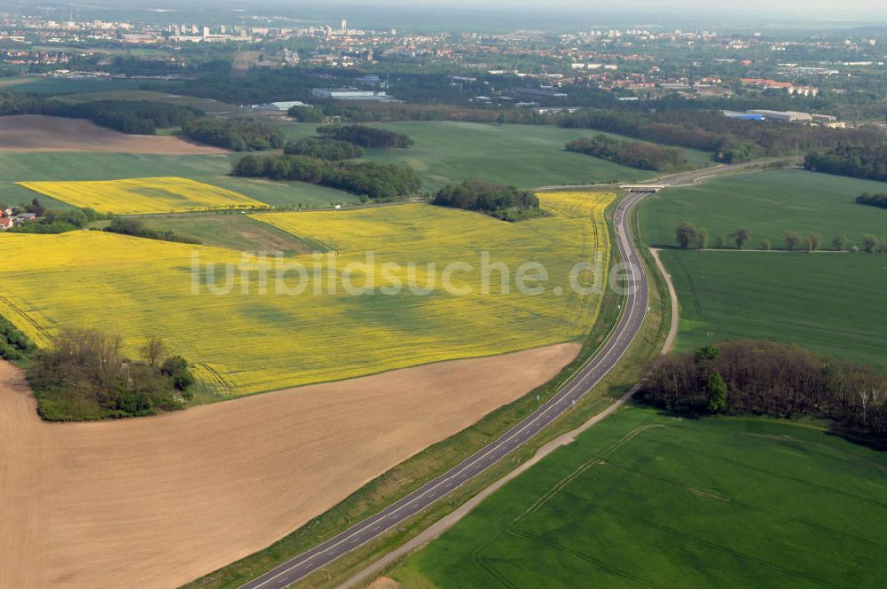 FRANKFURT / ODER von oben - Ortsumfahrung der Bundesstrasse B 112 westlich von Frankfurt / Oder