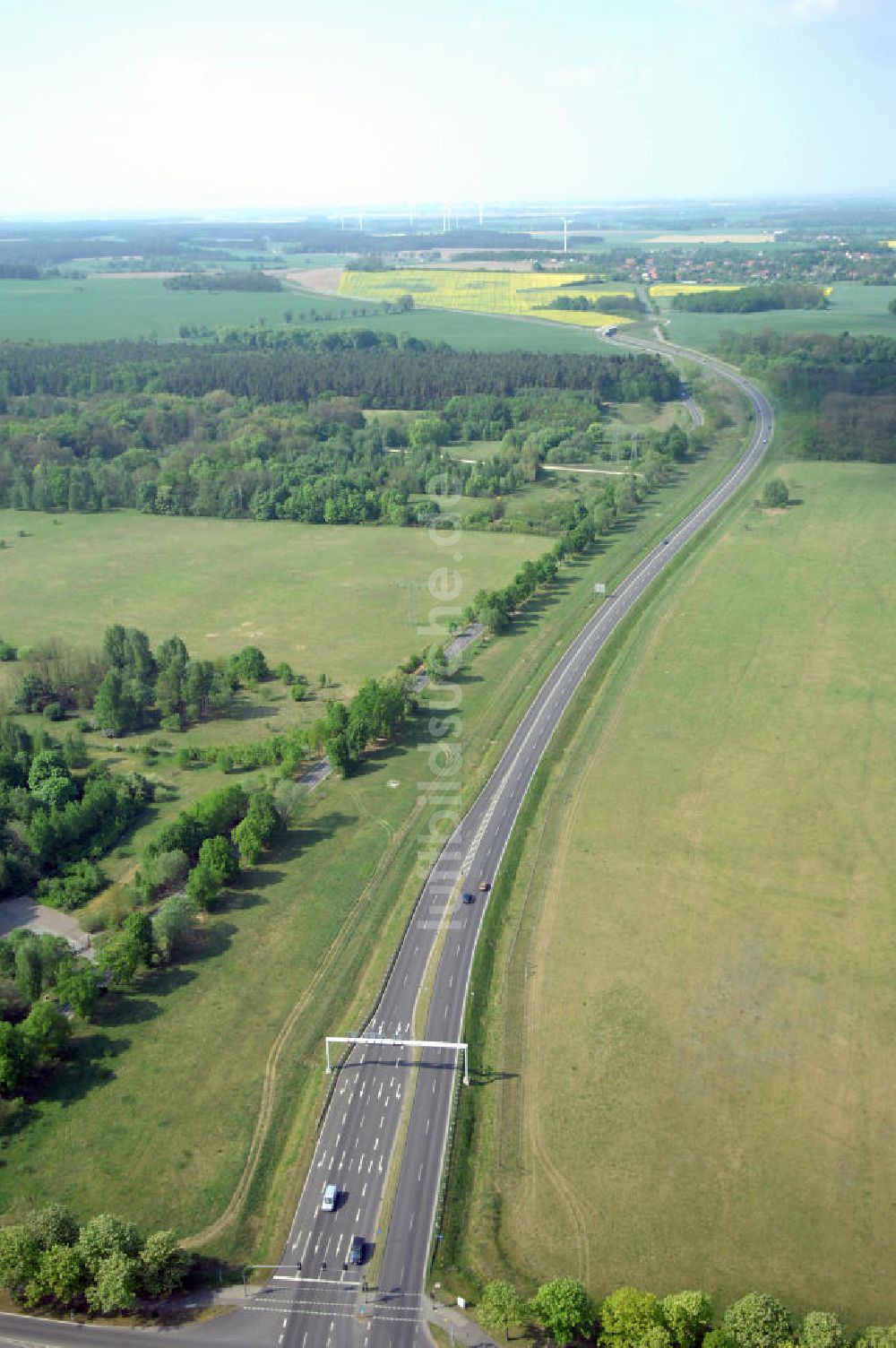 FRANKFURT / ODER von oben - Ortsumfahrung der Bundesstrasse B 112 westlich von Frankfurt / Oder