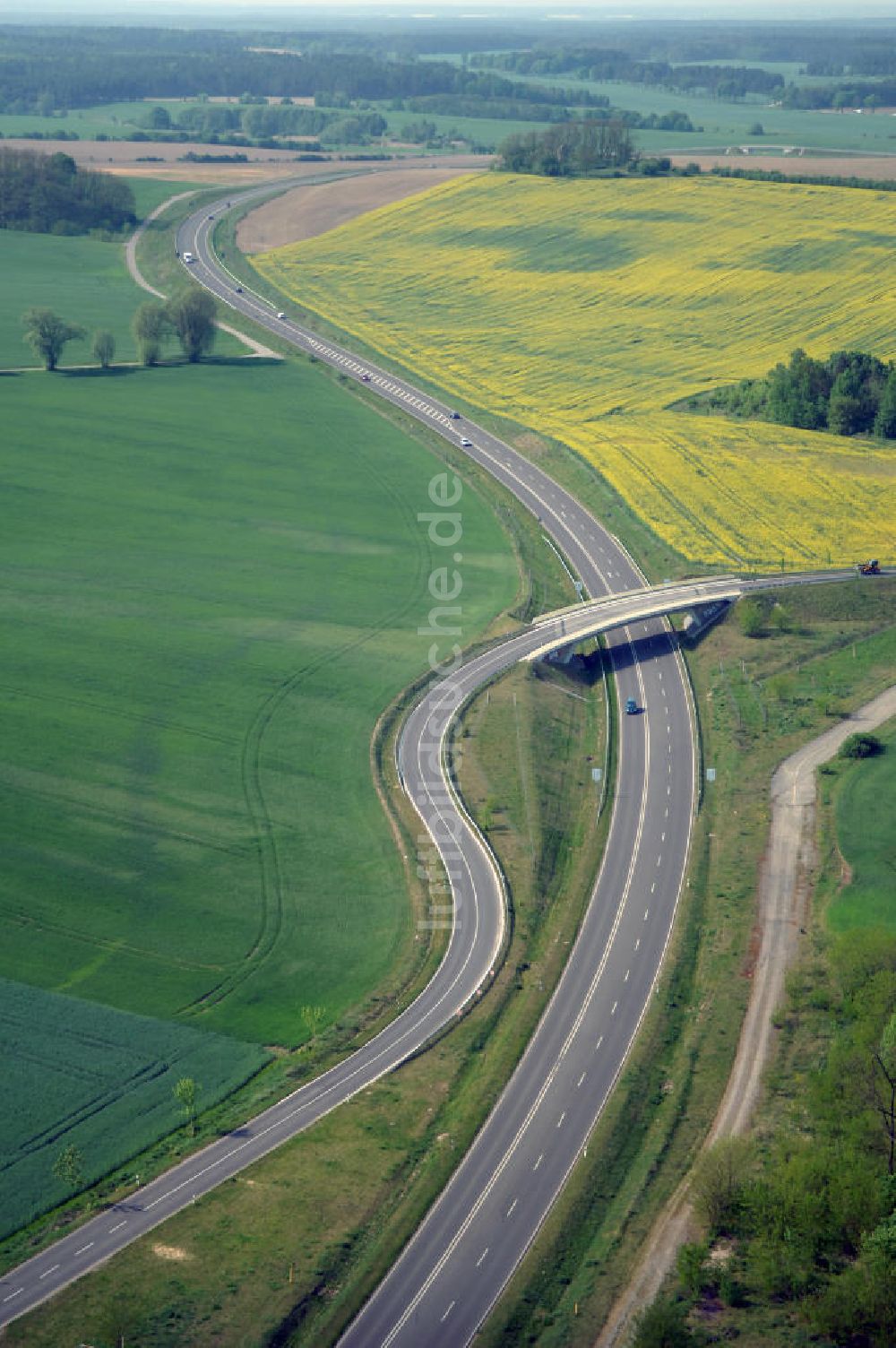 Luftaufnahme FRANKFURT / ODER - Ortsumfahrung der Bundesstrasse B 112 westlich von Frankfurt / Oder