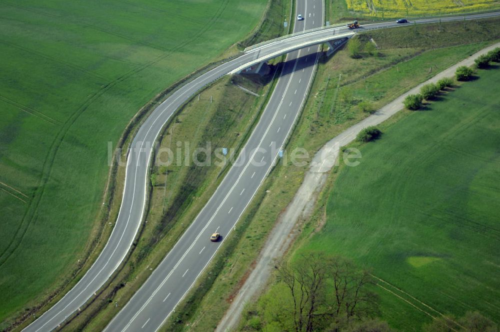 FRANKFURT / ODER von oben - Ortsumfahrung der Bundesstrasse B 112 westlich von Frankfurt / Oder