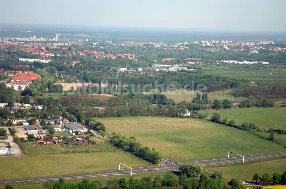 FRANKFURT / ODER aus der Vogelperspektive: Ortsumfahrung der Bundesstrasse B 112 westlich von Frankfurt / Oder