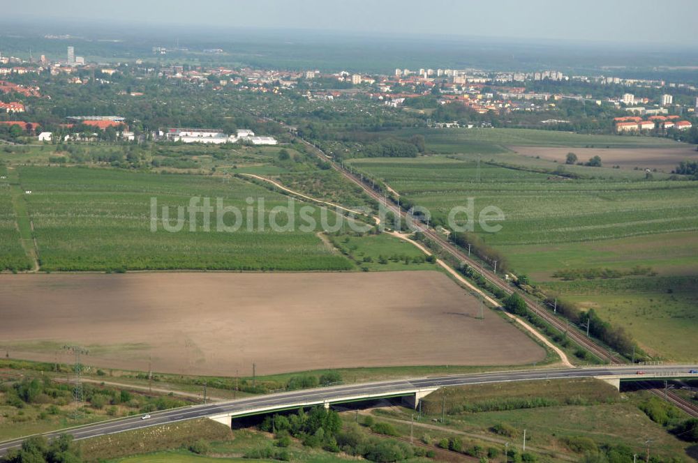 Luftbild FRANKFURT / ODER - Ortsumfahrung der Bundesstrasse B 112 westlich von Frankfurt / Oder