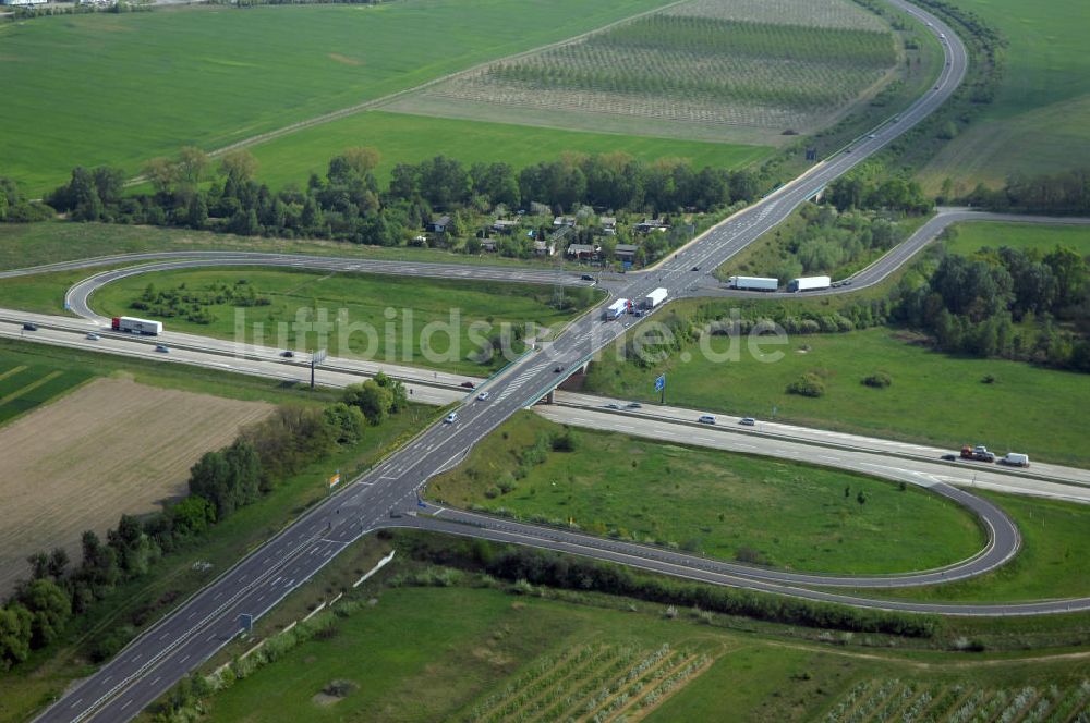 FRANKFURT / ODER aus der Vogelperspektive: Ortsumfahrung der Bundesstrasse B 112 westlich von Frankfurt / Oder