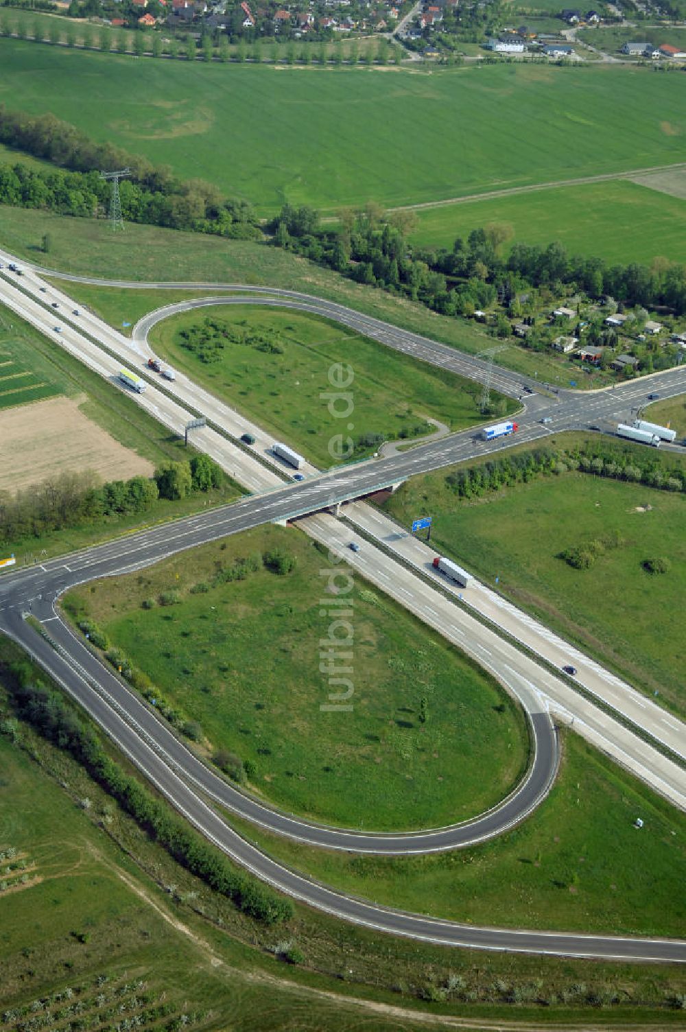 Luftaufnahme FRANKFURT / ODER - Ortsumfahrung der Bundesstrasse B 112 westlich von Frankfurt / Oder