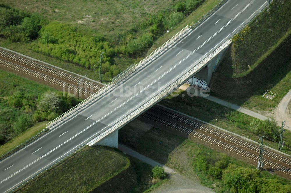 Luftaufnahme FRANKFURT / ODER - Ortsumfahrung der Bundesstrasse B 112 westlich von Frankfurt / Oder