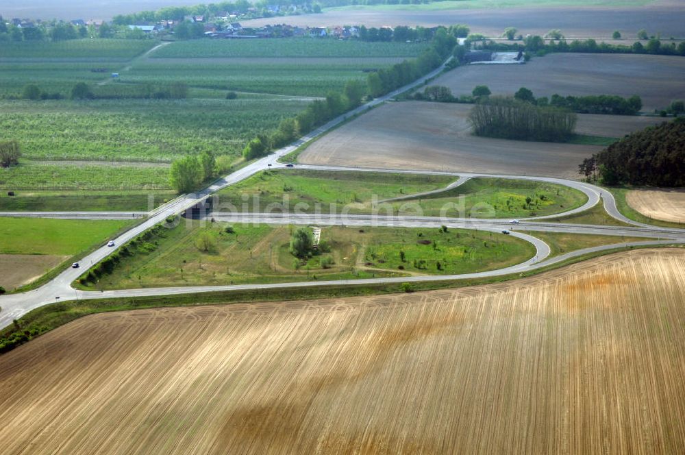 FRANKFURT / ODER von oben - Ortsumfahrung der Bundesstrasse B 112 westlich von Frankfurt / Oder