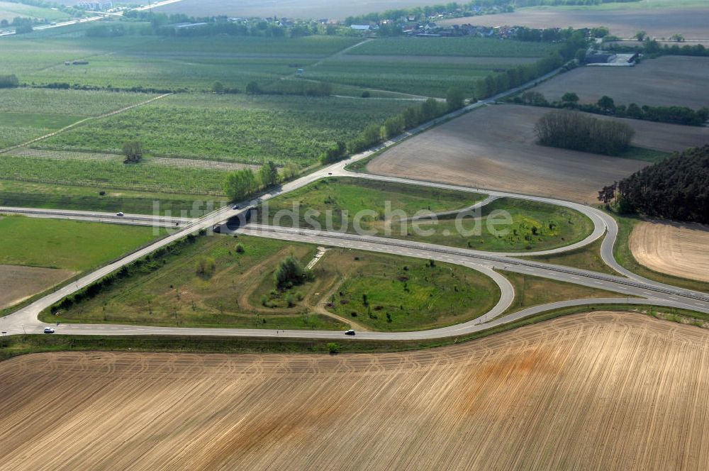 FRANKFURT / ODER aus der Vogelperspektive: Ortsumfahrung der Bundesstrasse B 112 westlich von Frankfurt / Oder