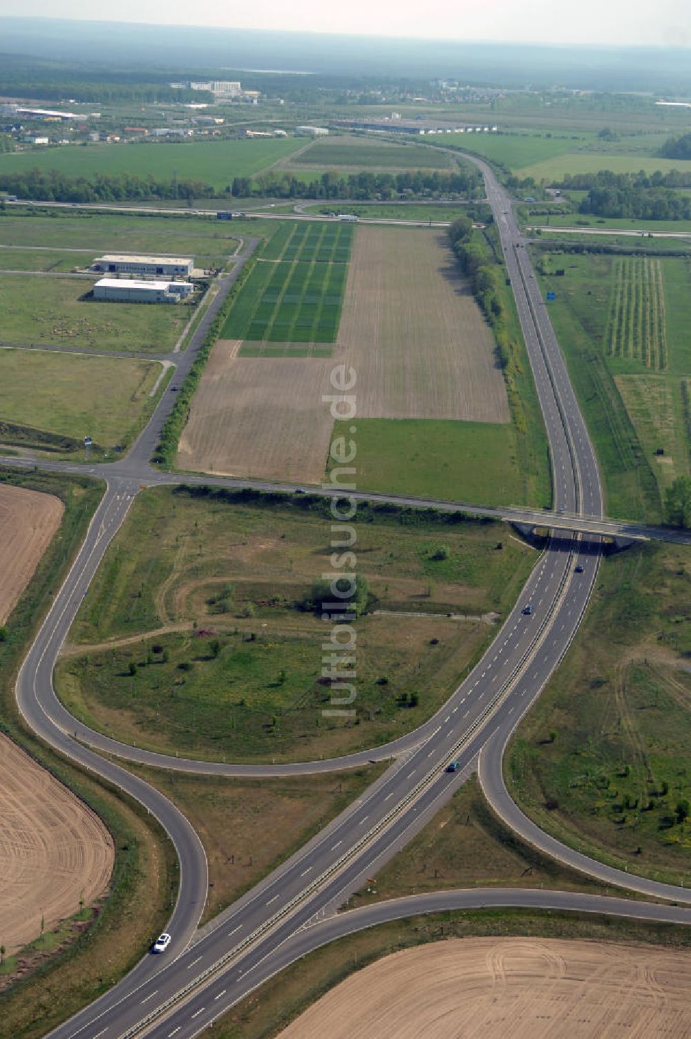 Luftaufnahme FRANKFURT / ODER - Ortsumfahrung der Bundesstrasse B 112 westlich von Frankfurt / Oder