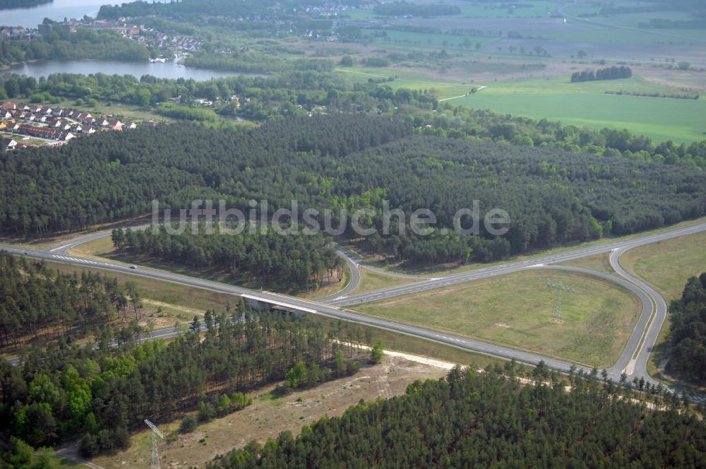 Luftaufnahme MÜLLROSE - Ortsumfahrung der Bundesstrasse B 87 westlich von Müllrose