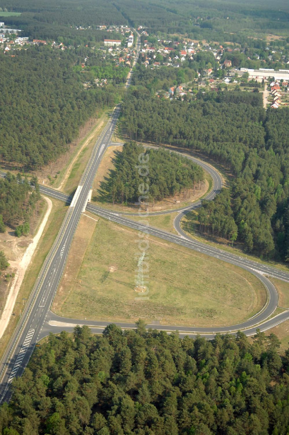 Luftbild MÜLLROSE - Ortsumfahrung der Bundesstrasse B 87 westlich von Müllrose