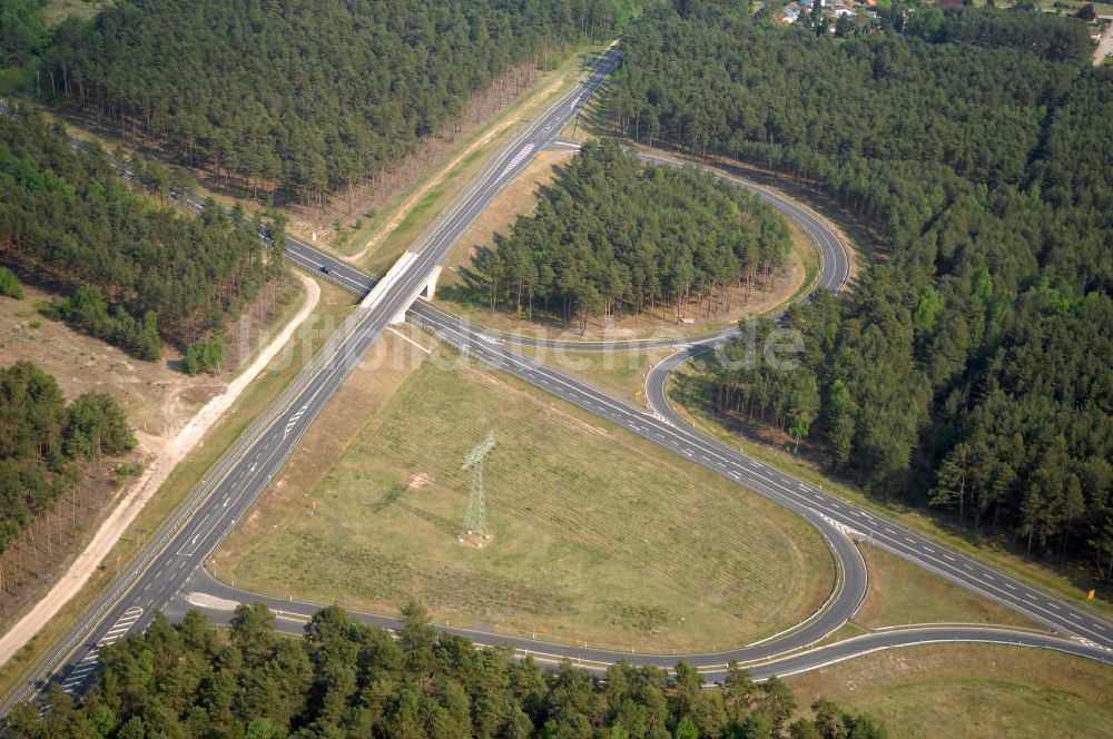 Luftaufnahme MÜLLROSE - Ortsumfahrung der Bundesstrasse B 87 westlich von Müllrose