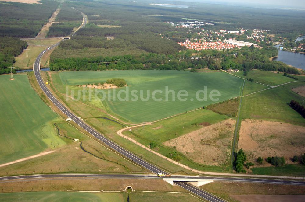 Luftbild MÜLLROSE - Ortsumfahrung der Bundesstrasse B 87 westlich von Müllrose