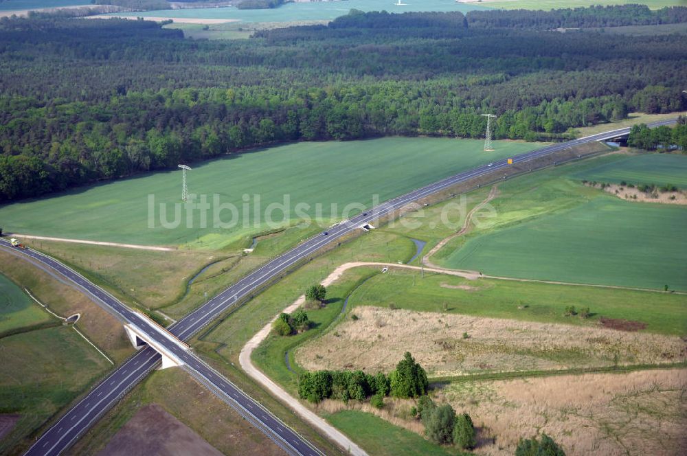 Luftaufnahme MÜLLROSE - Ortsumfahrung der Bundesstrasse B 87 westlich von Müllrose