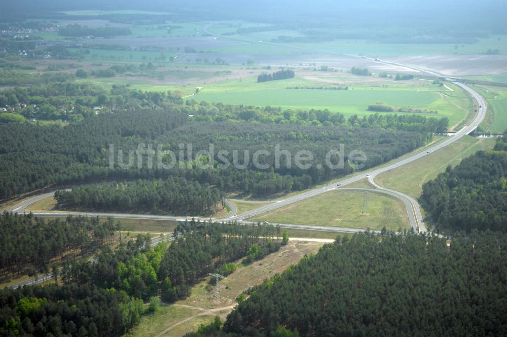 Luftbild MÜLLROSE - Ortsumfahrung der Bundesstrasse B 87 westlich von Müllrose