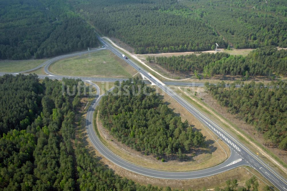 Luftaufnahme MÜLLROSE - Ortsumfahrung der Bundesstrasse B 87 westlich von Müllrose