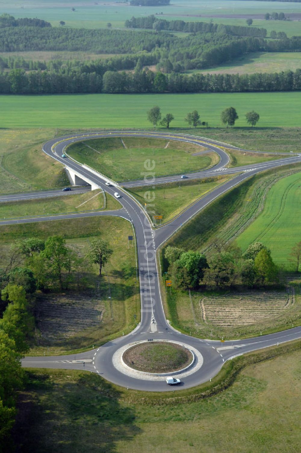 Luftbild MÜLLROSE - Ortsumfahrung der Bundesstrasse B 87 westlich von Müllrose