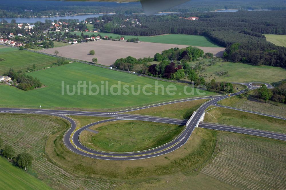 Luftbild MÜLLROSE - Ortsumfahrung der Bundesstrasse B 87 westlich von Müllrose