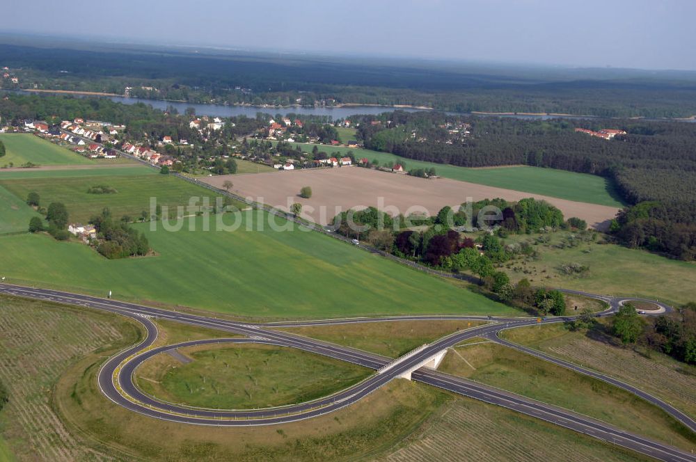 Luftaufnahme MÜLLROSE - Ortsumfahrung der Bundesstrasse B 87 westlich von Müllrose