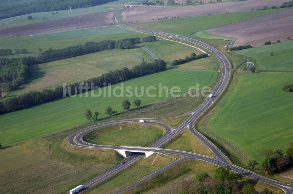 Luftaufnahme MÜLLROSE - Ortsumfahrung der Bundesstrasse B 87 westlich von Müllrose