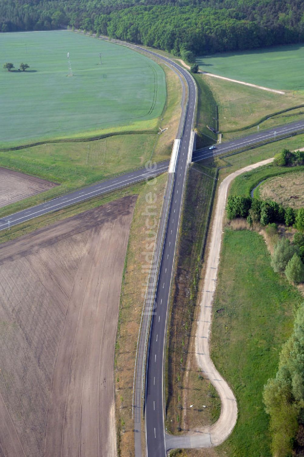 Luftbild MÜLLROSE - Ortsumfahrung der Bundesstrasse B 87 westlich von Müllrose